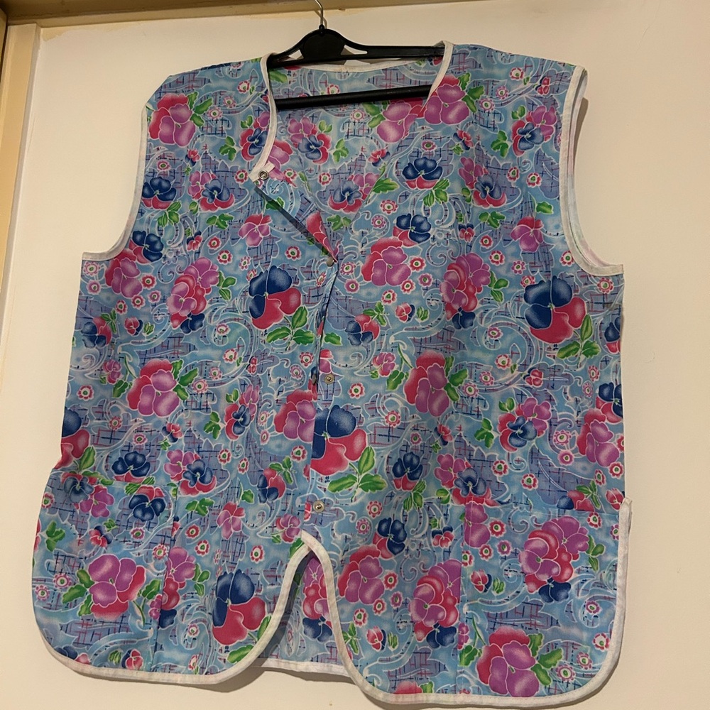 Floral Blue and Pink Women's Vest
